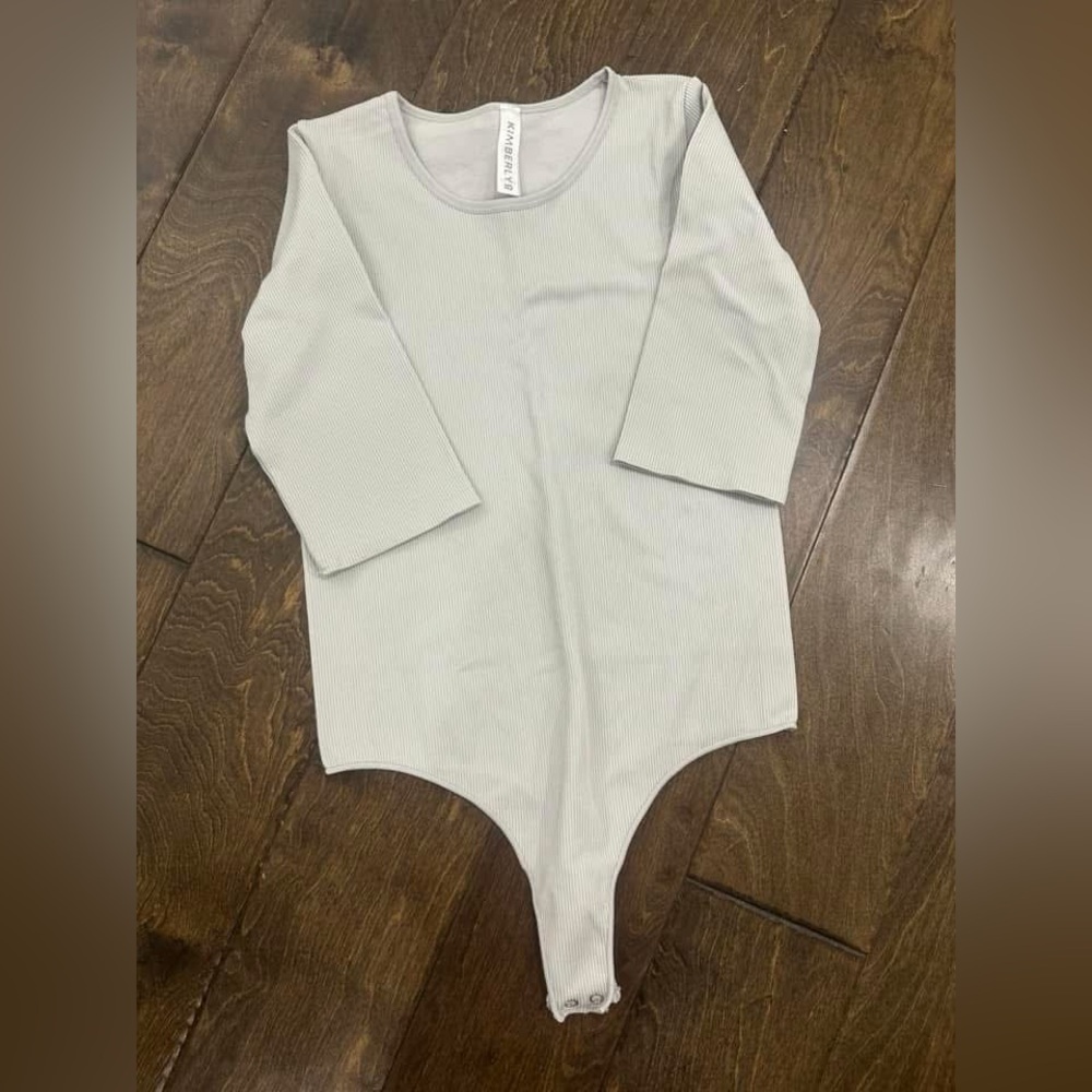 Light Gray Long Sleeve Bodysuit
